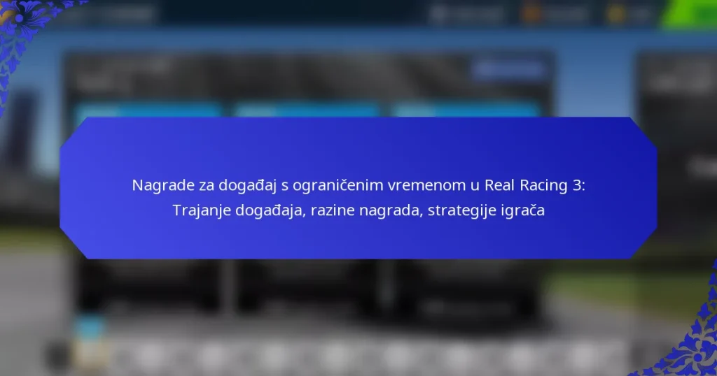 Nagrade za događaj s ograničenim vremenom u Real Racing 3: Trajanje događaja, razine nagrada, strategije igrača